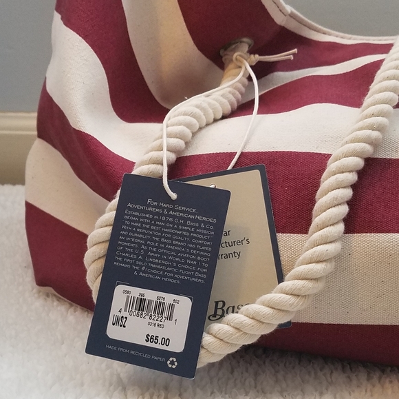 G.H. Bass & Co. Nautical Tote w/Dry Bag Insert NWT - Picture 4 of 4